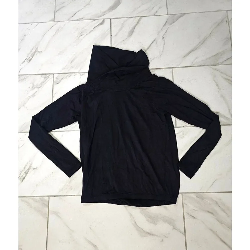 Lululemon Black Cowl Neck Pullover Size 6/8